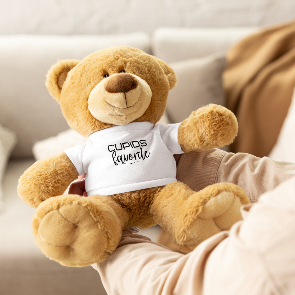 Cupids Favorite Teddy Bear with a T-shirt