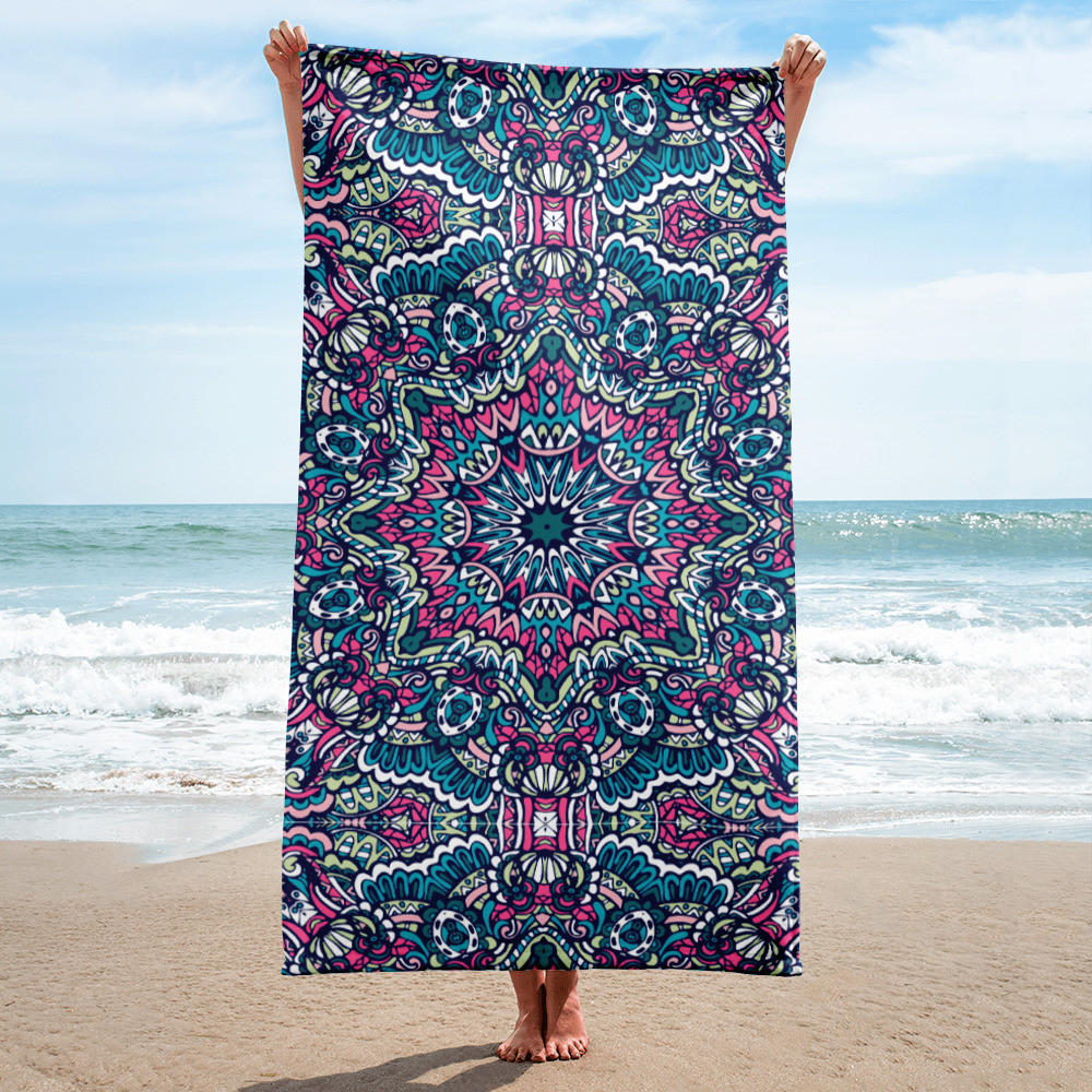 Summer Beach Towel, Summer Pool Towel, Colorful Beach Towel - RASPBERRY SURPRISE BEACH TOWEL