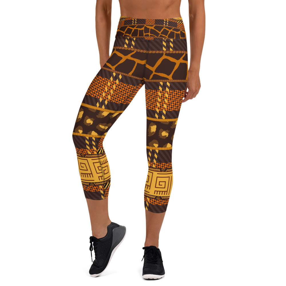 Yoga Capri Leggings for Women, High Waist Yoga Capri - ANIMAL CAPRI