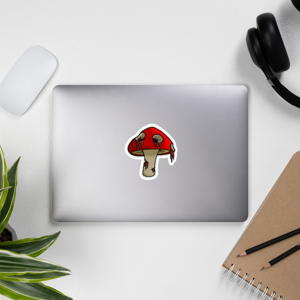 Wounded Shroom Bubble-free stickers