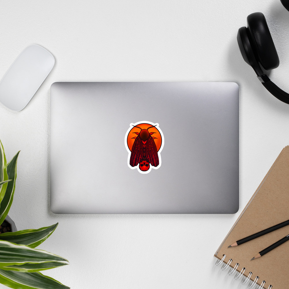 Skull Moth Bubble-free stickers