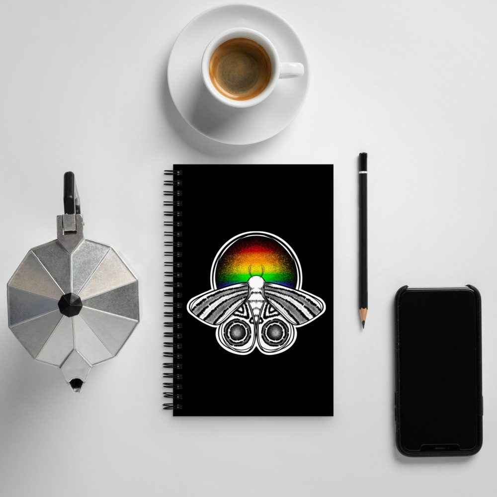 Pride Moth Spiral notebook