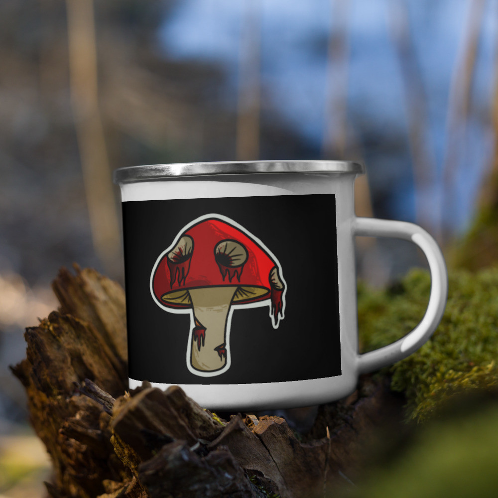 Wounded Shroom Enamel Mug