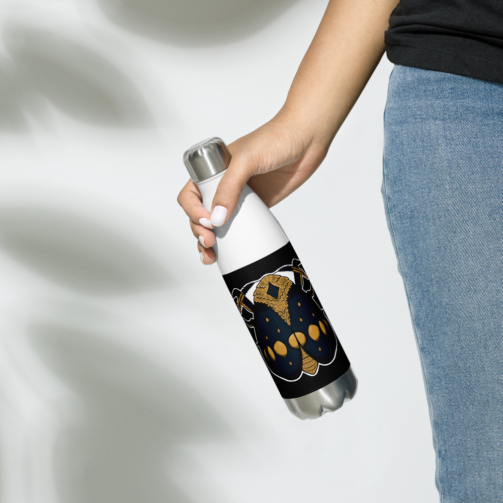 Lunar Phase Moth Stainless Steel Water Bottle