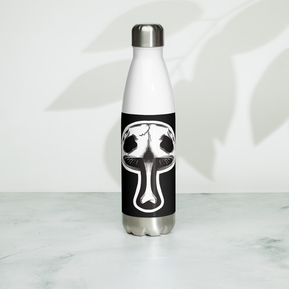 Skull Shroom Stainless Steel Water Bottle