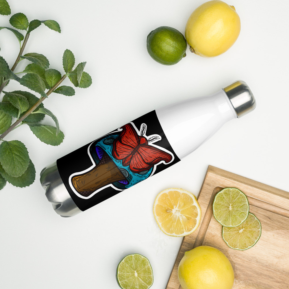 Wonderland Shroom Stainless Steel Water Bottle