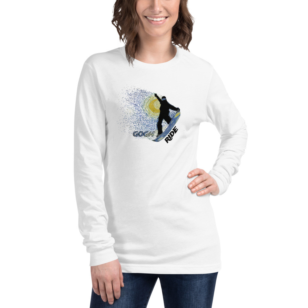 Gogh Ride: Unisex Long Sleeve Snowboarding Tee