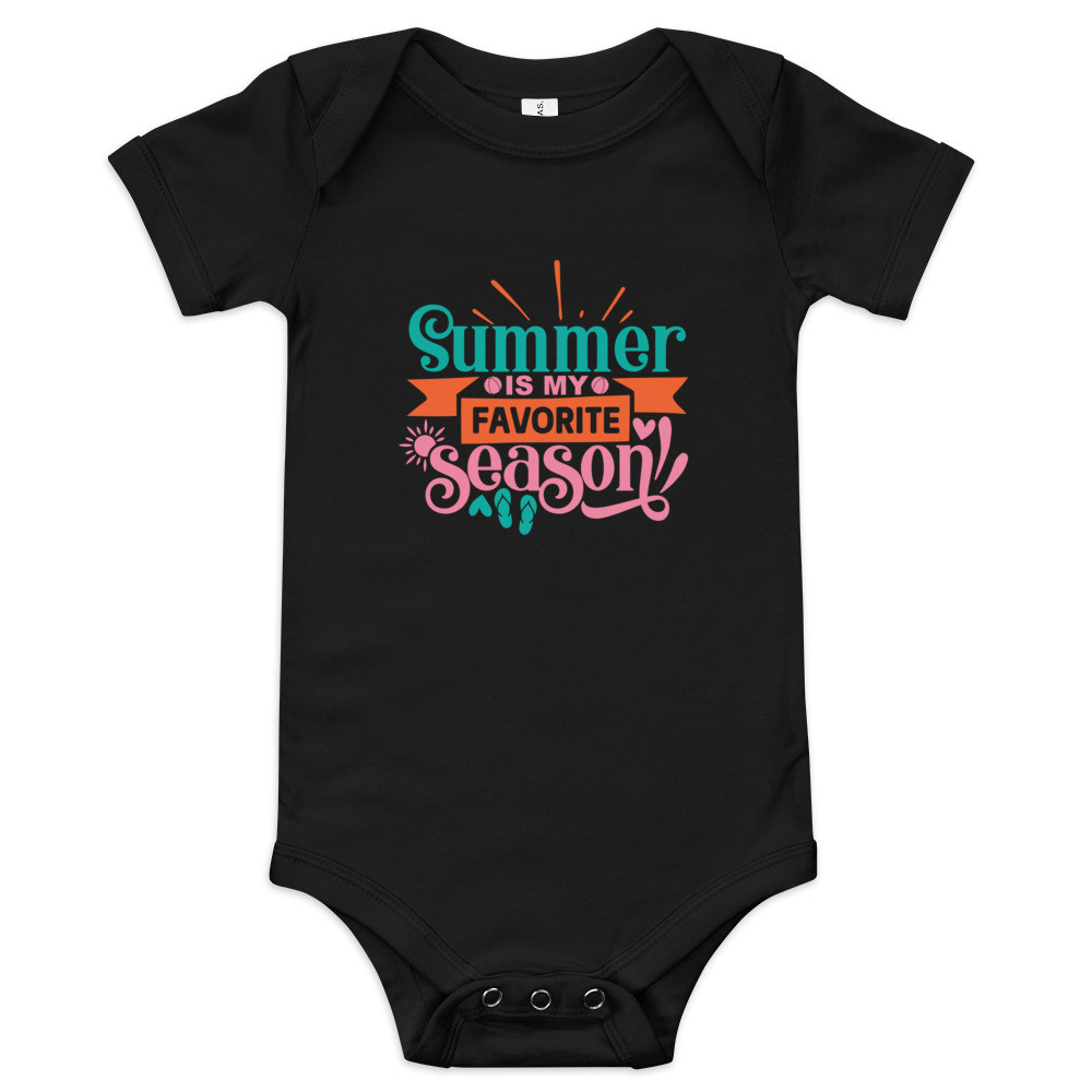 Summer is my Favorite Season Baby short sleeve one piece