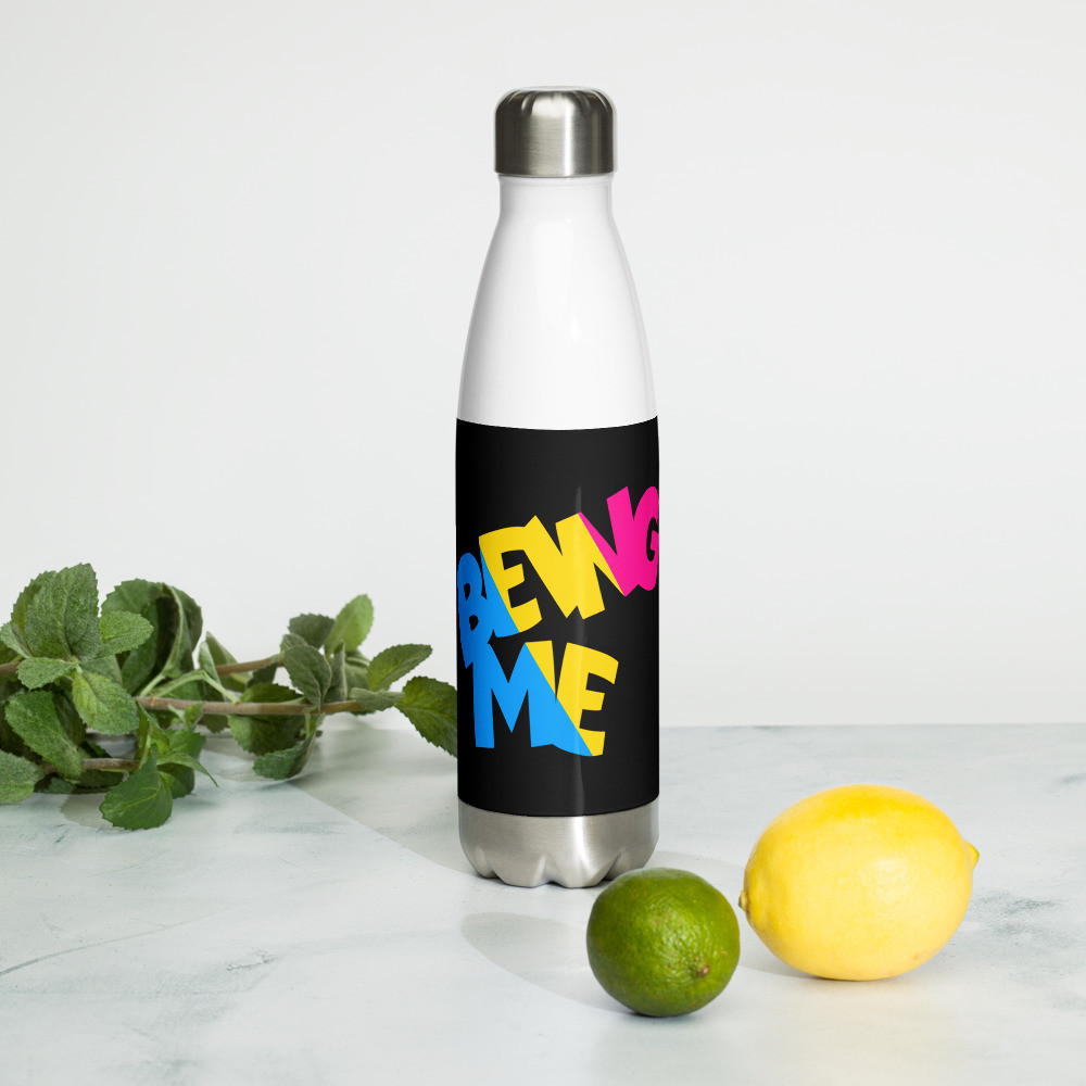 Being Me Transgender Flag Stainless Steel Water Bottle