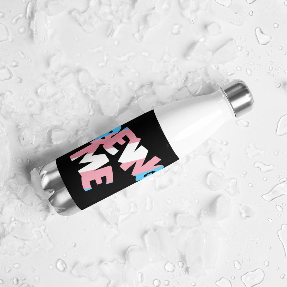 Being Me Transexual Flag Stainless Steel Water Bottle