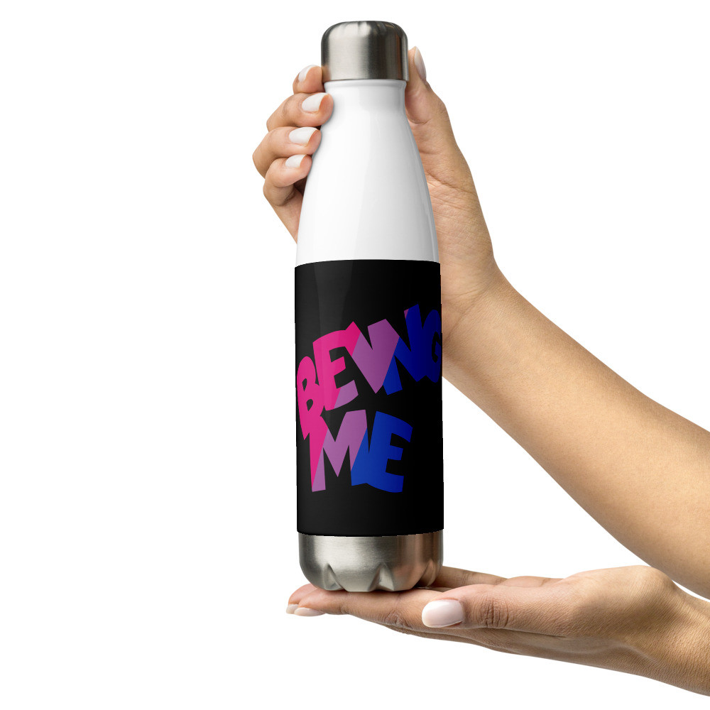 Being Me Bi-Sexual Flag Stainless Steel Water Bottle