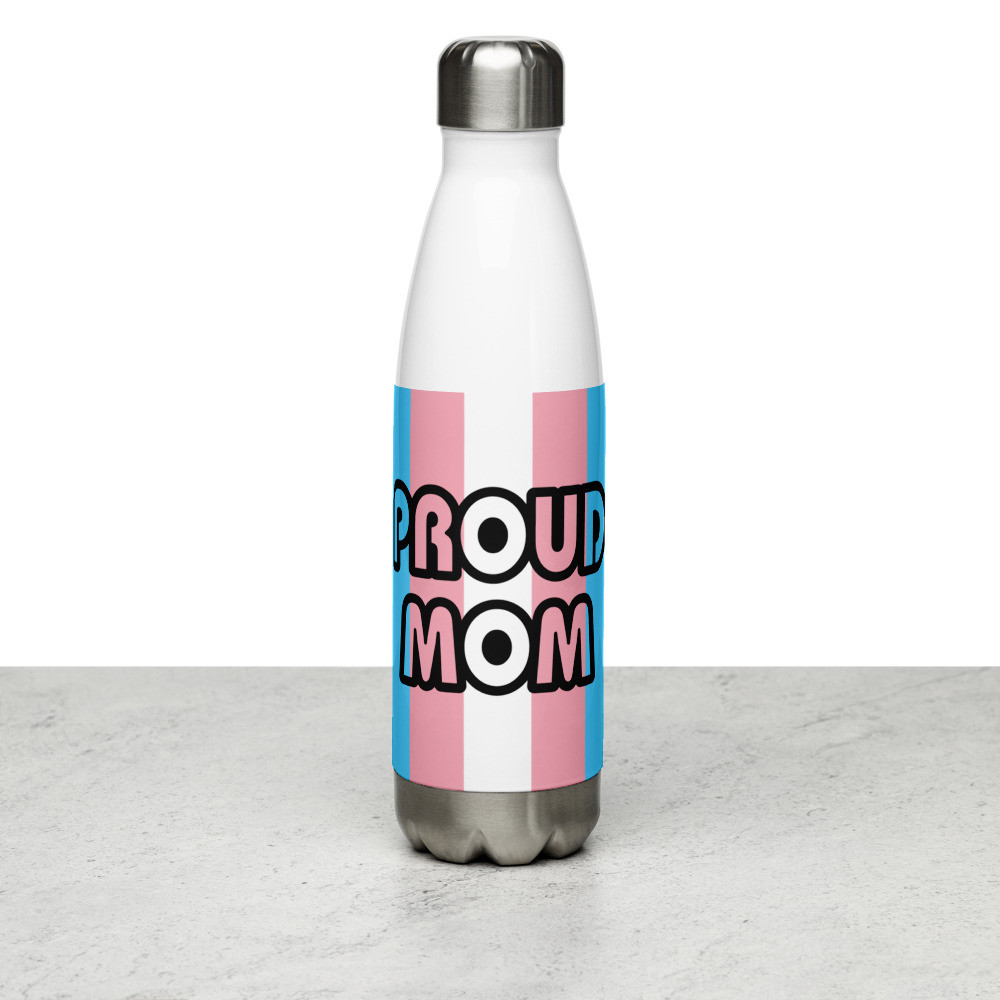 Proud Mom Transexual Flag Stainless Steel Water Bottle