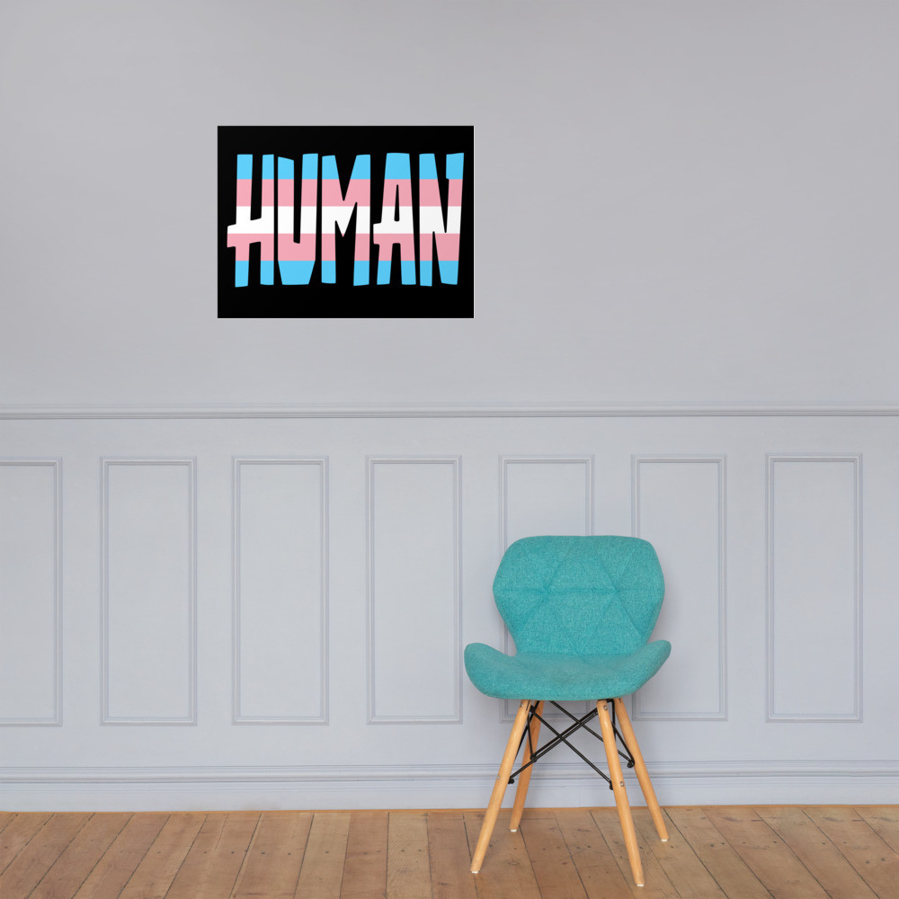 Human Transgender Flag Poster