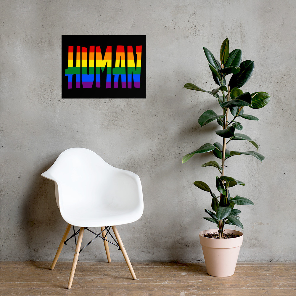Human Pride Flag Poster