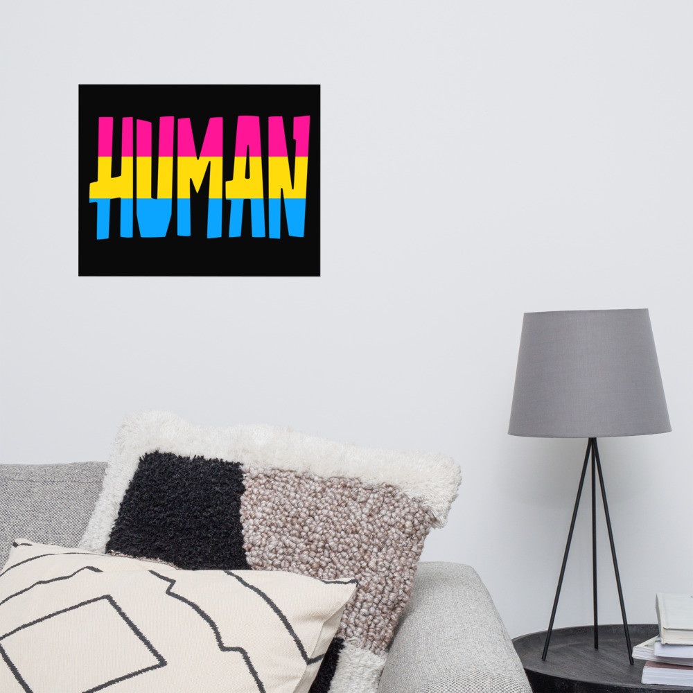 Human Pansexual Flag Poster