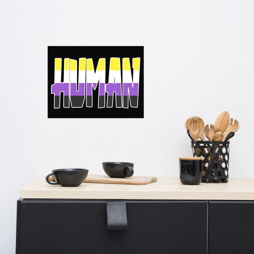 Human Non-Binary Flag Poster