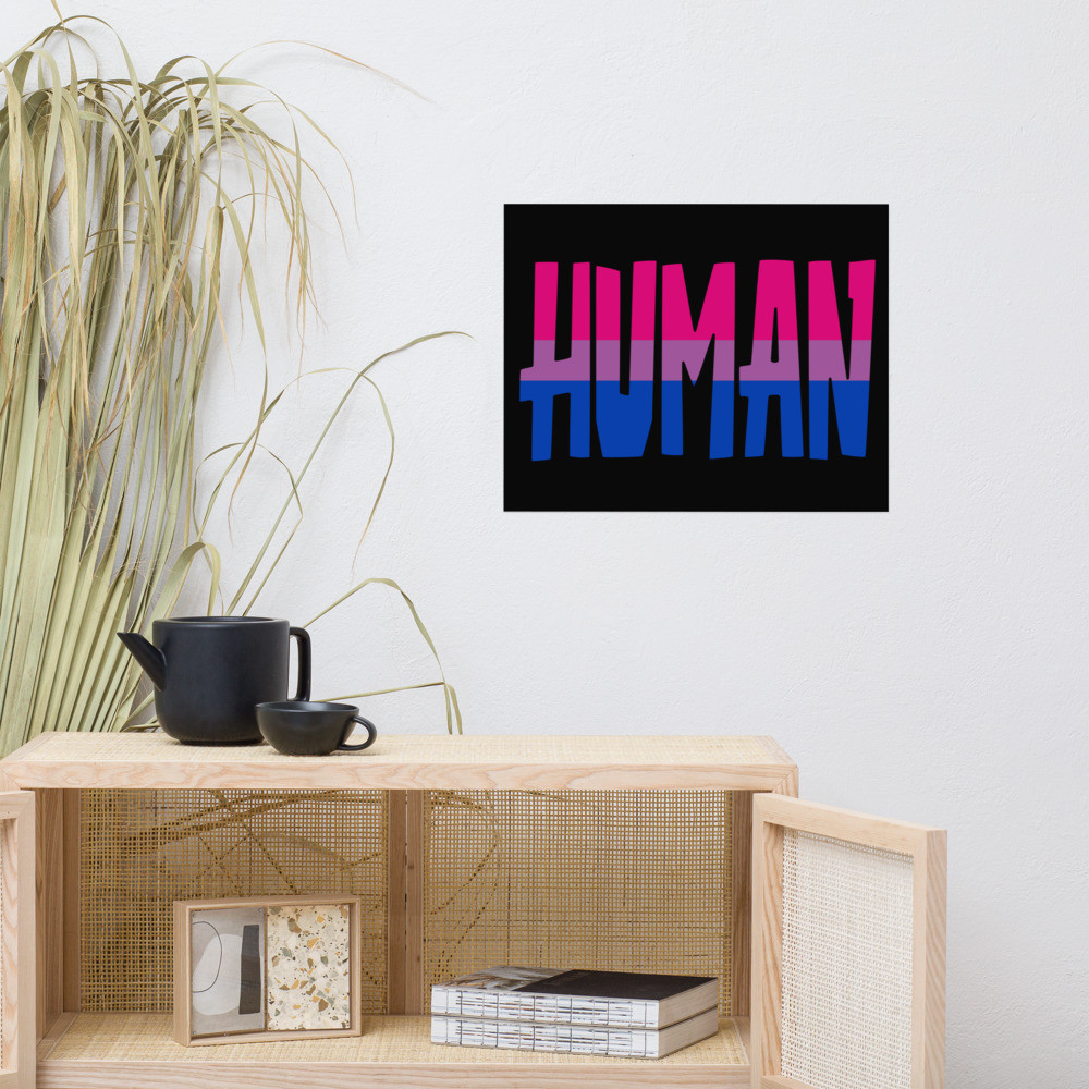 Human Bisexual Flag Poster