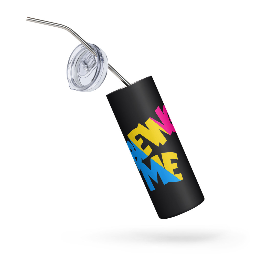 Being Me Pansexual Flag Stainless steel tumbler