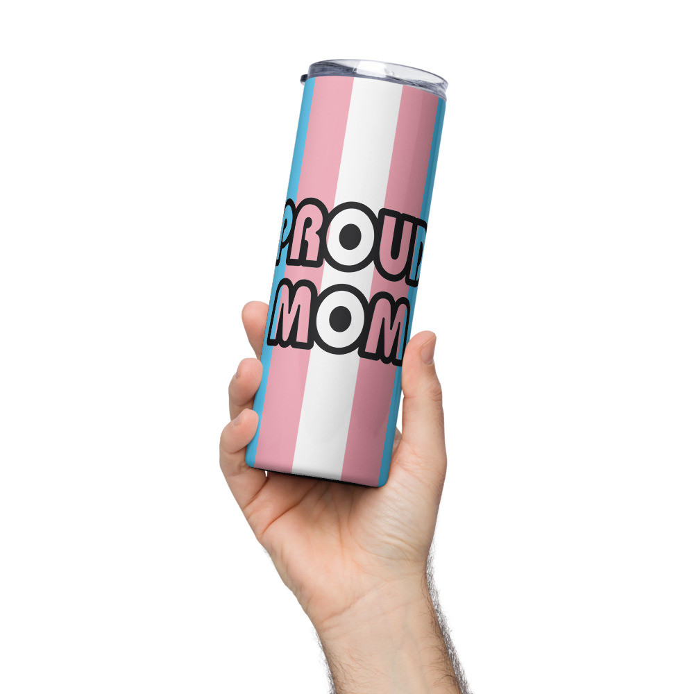 Proud Mom Transexual Flag Stainless steel tumbler