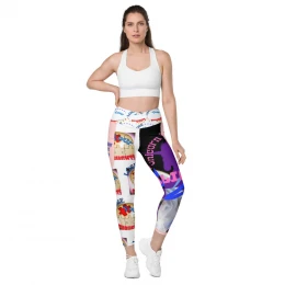 Crossover leggings with pockets