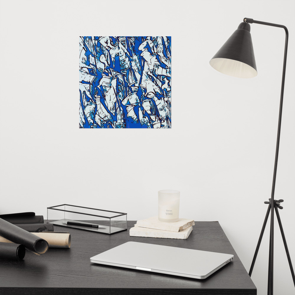 Print - "Blue Flake"