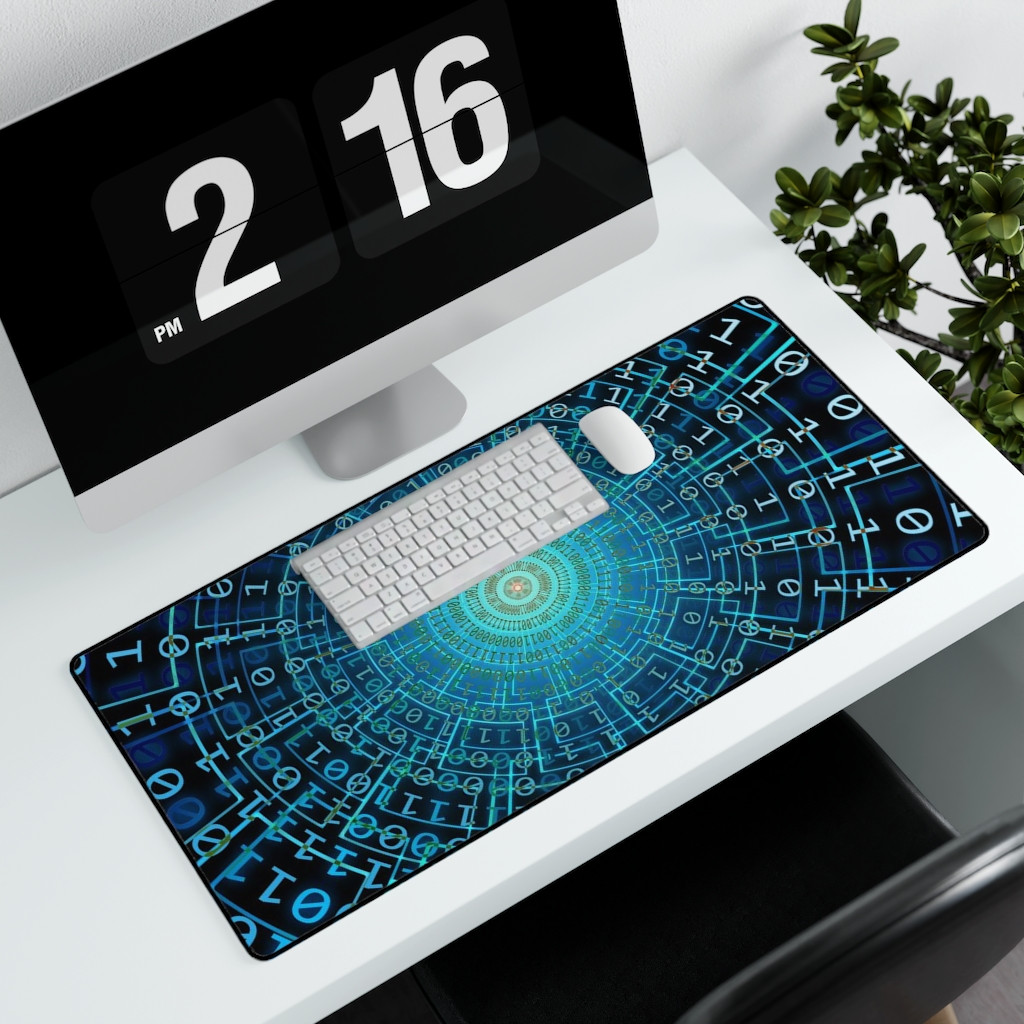 Binary Focus Desktop Mouse Pad