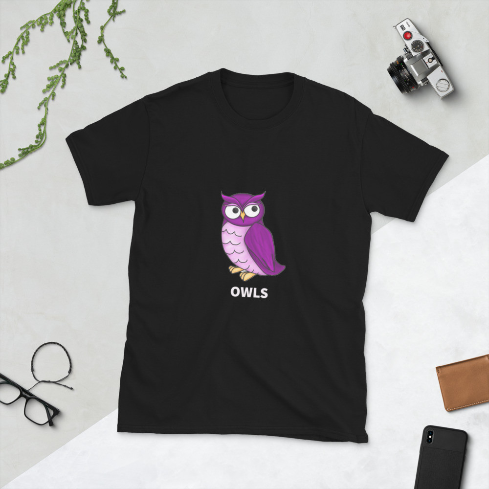OWLS Short-Sleeve Unisex T-Shirt in White Ink