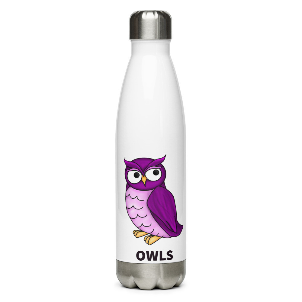 Stainless Steel Water Bottle Owls