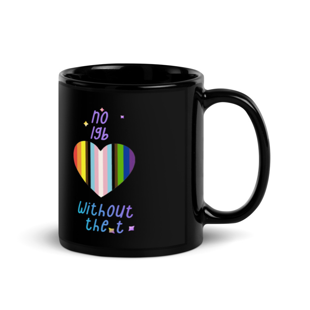 No Lgb Without the T Black Glossy Mug
