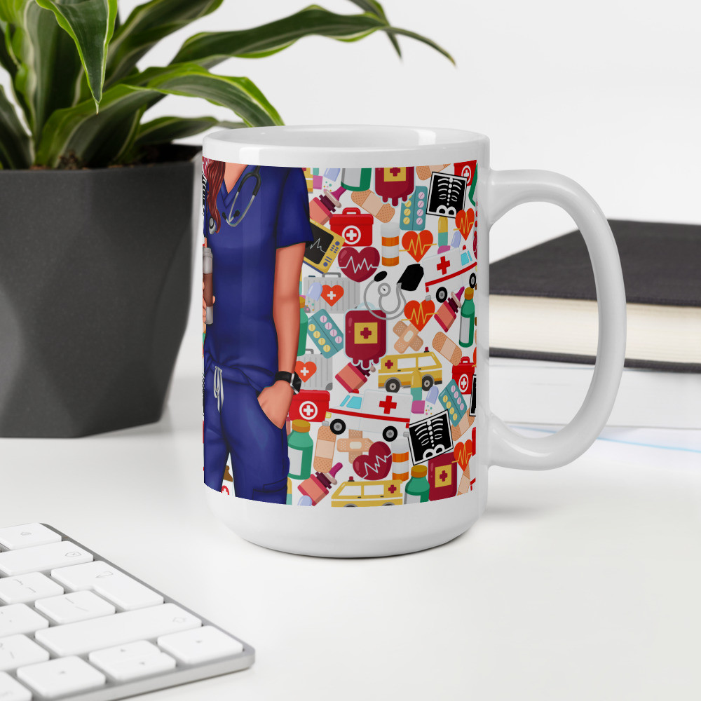 Nurse Nutrition Facts Glossy Mug