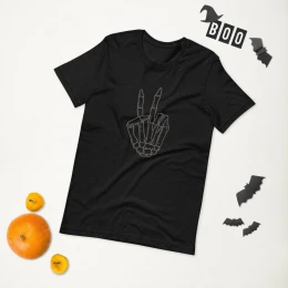 Skeleton Peace Sign Tee