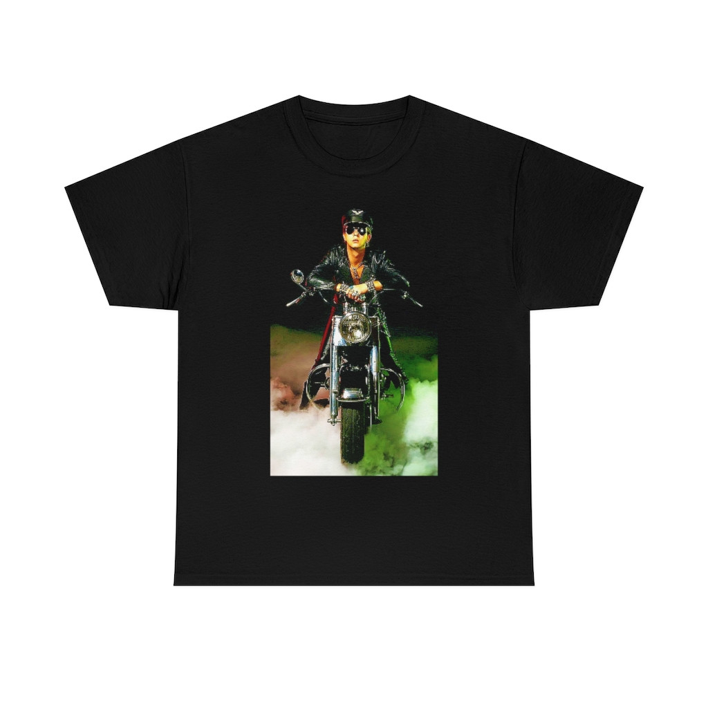 Rob Halford of Judas Priest on a Harley short Sleeve Tee