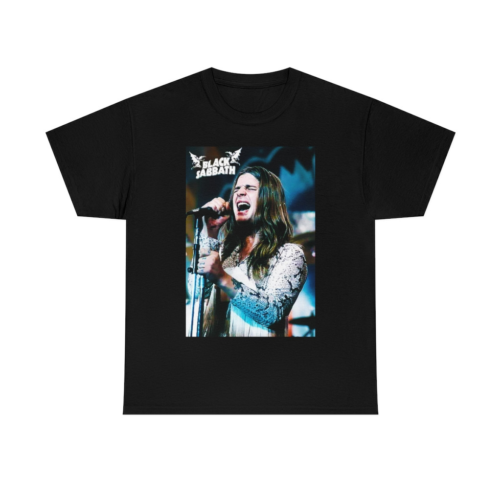 Young Ozzy Osbourne of Black Sabbath short Sleeve Tee