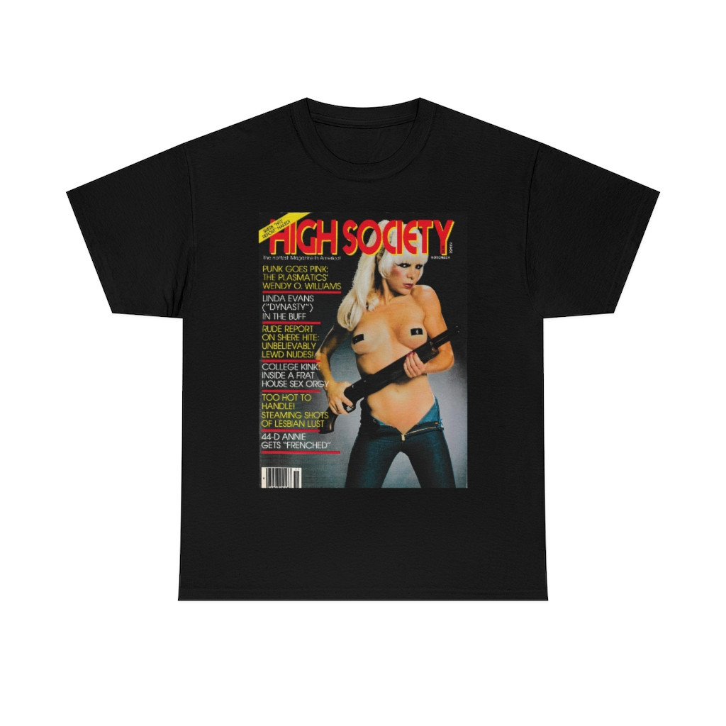 PLASMATICS Wendy O. on the cover of High Society Men's Short Sleeve Tee