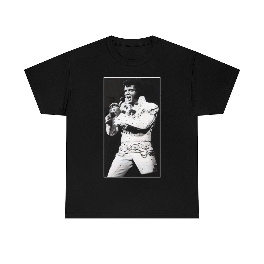 ELVIS in Black and White Men's Short Sleeve Tee