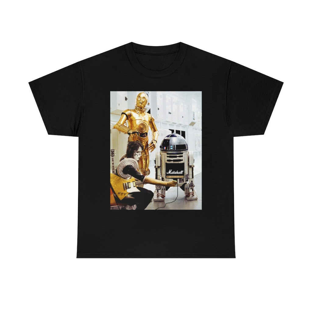 Ace Frehley and Star Wars Droids R2D2 Marshall Amp Men's Short Sleeve Tee