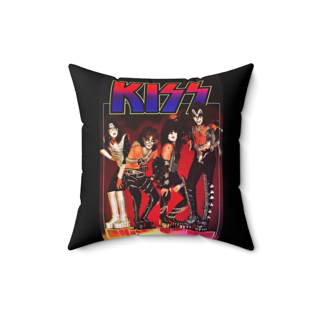 KISS Love Gun trash can & Cubes poster Pillow Spun Polyester Square Pillow gift