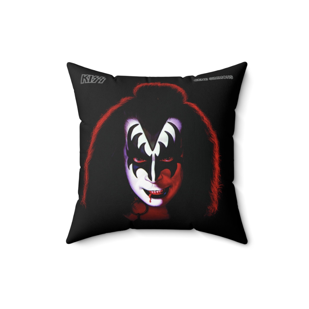KISS Gene Simmons Solo Pillow Spun Polyester Square Pillow gift
