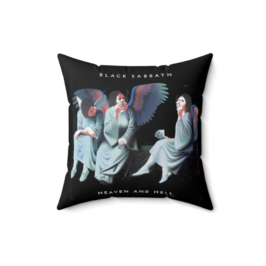 Black Sabbath Heaven and Hell Polyester Square Pillow