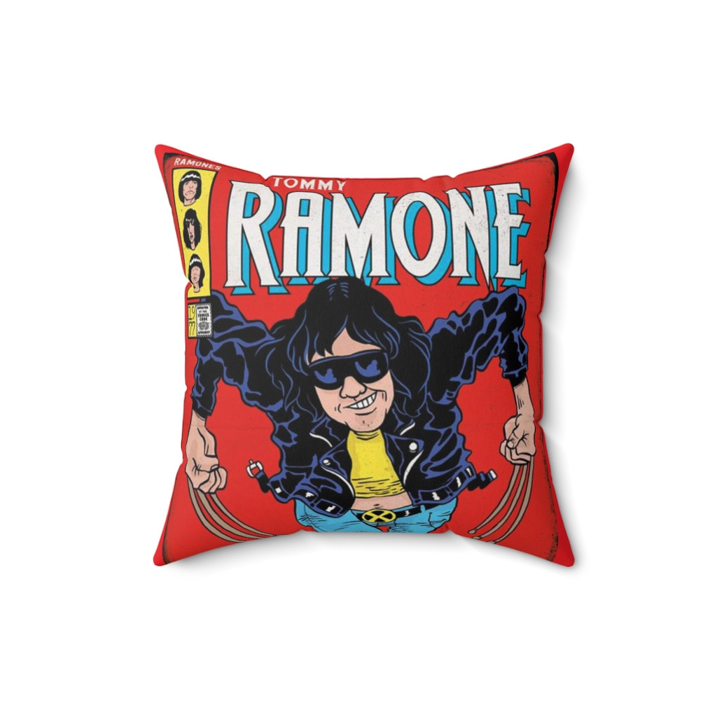 The Amazing Ramones Tommy Ramone Pillow Spun Polyester Square Pillow gift