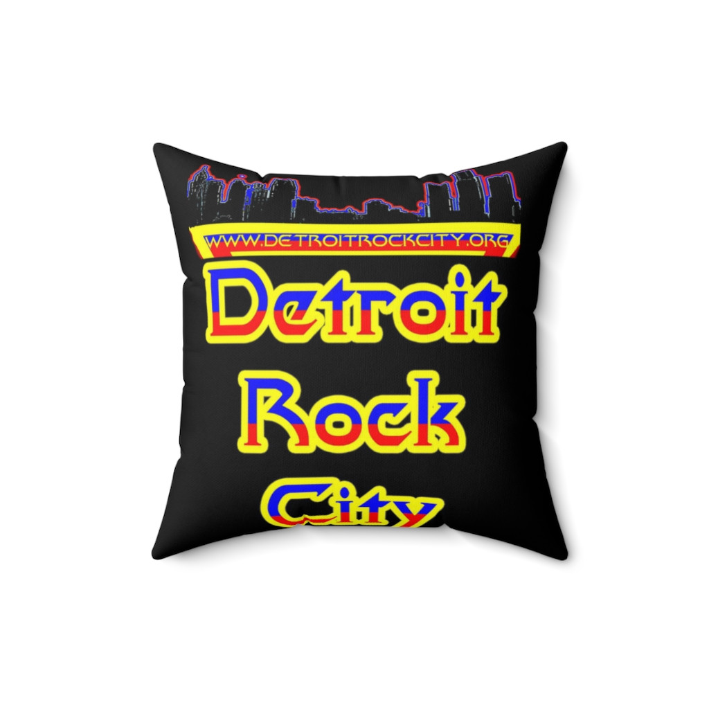 Detroit Rock City funky logo Spun Polyester Square Pillow