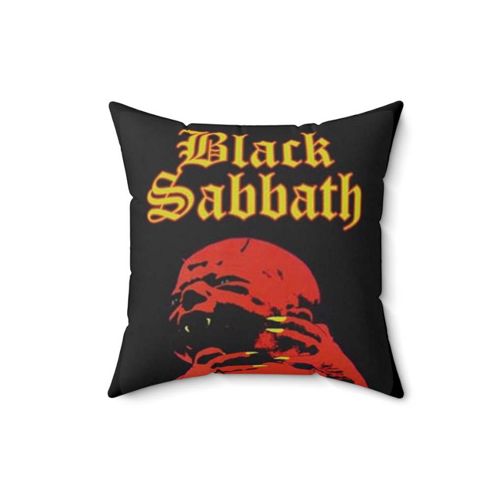 BLACK SABBATH Born Again Blk Spun Polyester Square Pillow gift