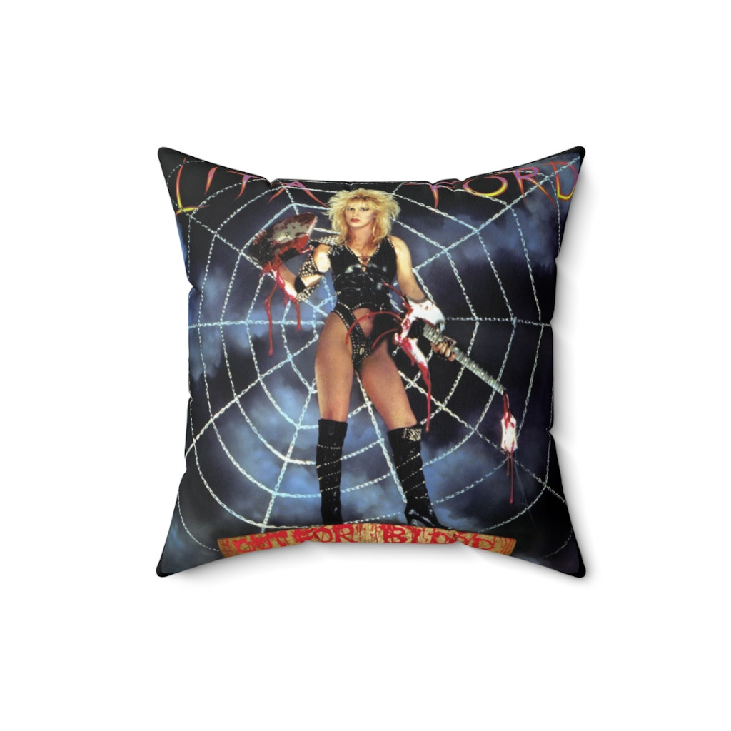 Lita Ford Out For Blood Spun Polyester Square Pillow gift