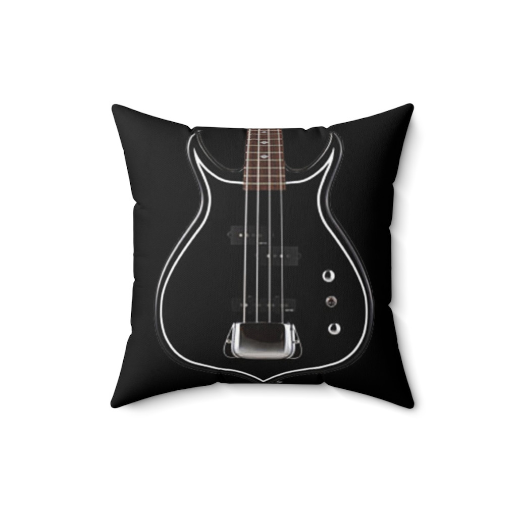 KISS Gene Simmons Punisher Bass Guitar  Pillow Spun Polyester Square Pillow gift
