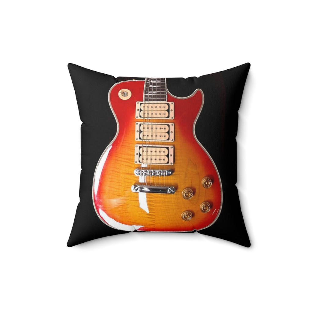 KISS Ace Frehley Gibson Les Paul Pillow Spun Polyester Square Pillow gift