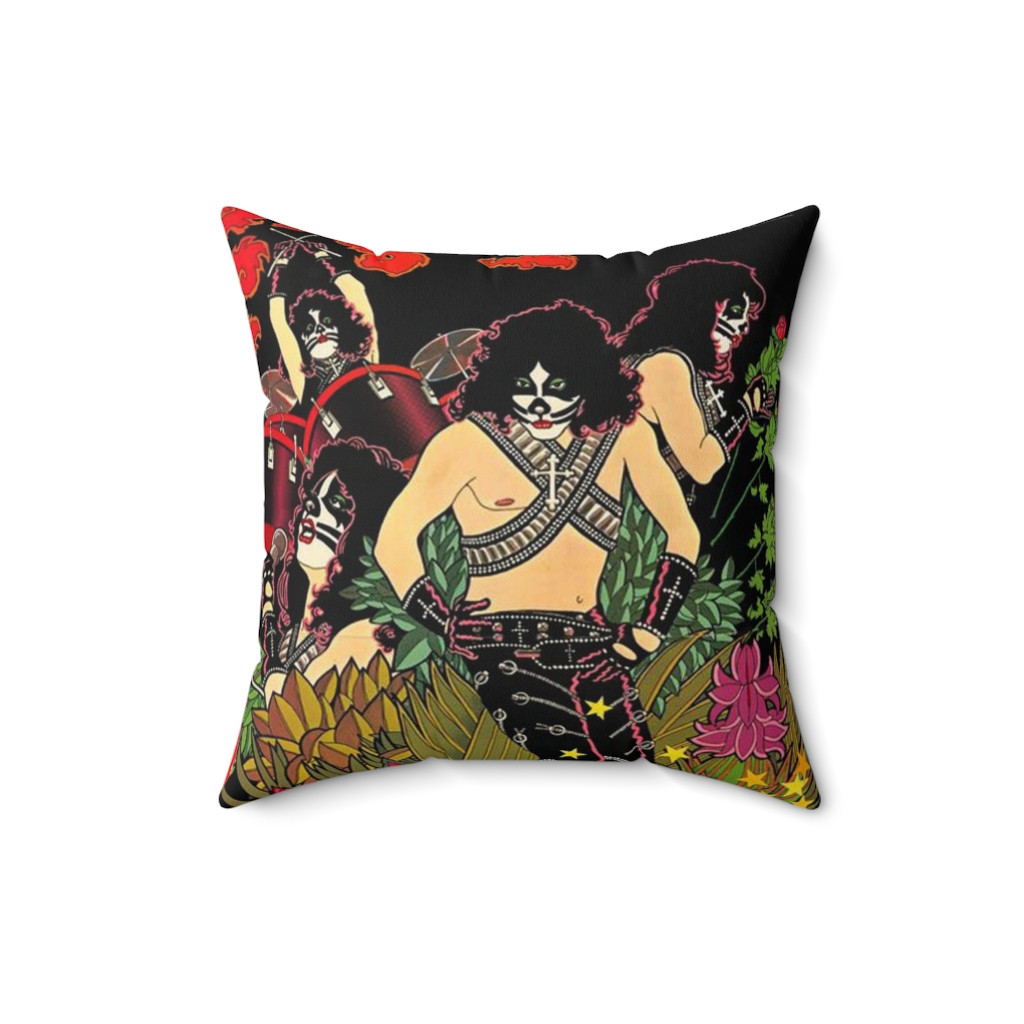 KISS Peter Criss Solo Pillow Spun Polyester Square Pillow gift