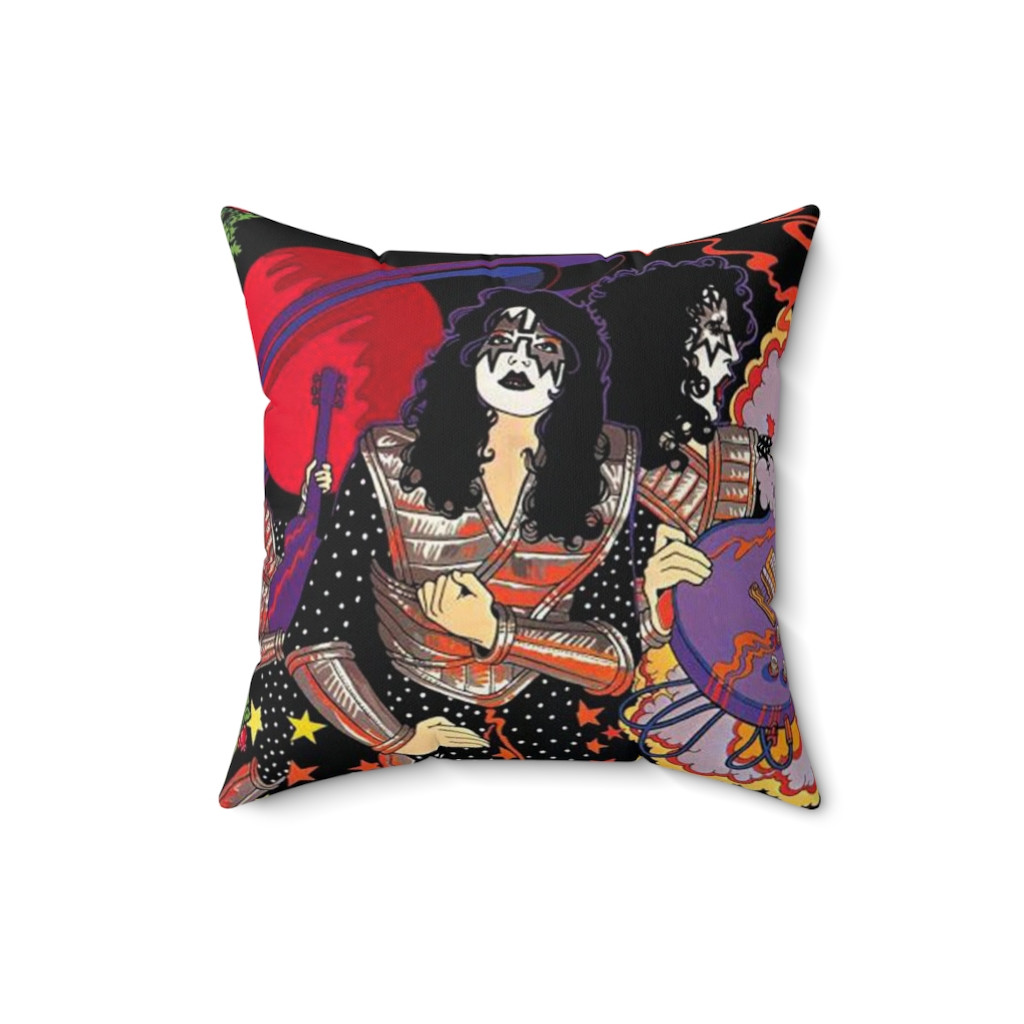 KISS Ace Frehley Solo Pillow Spun Polyester Square Pillow gift