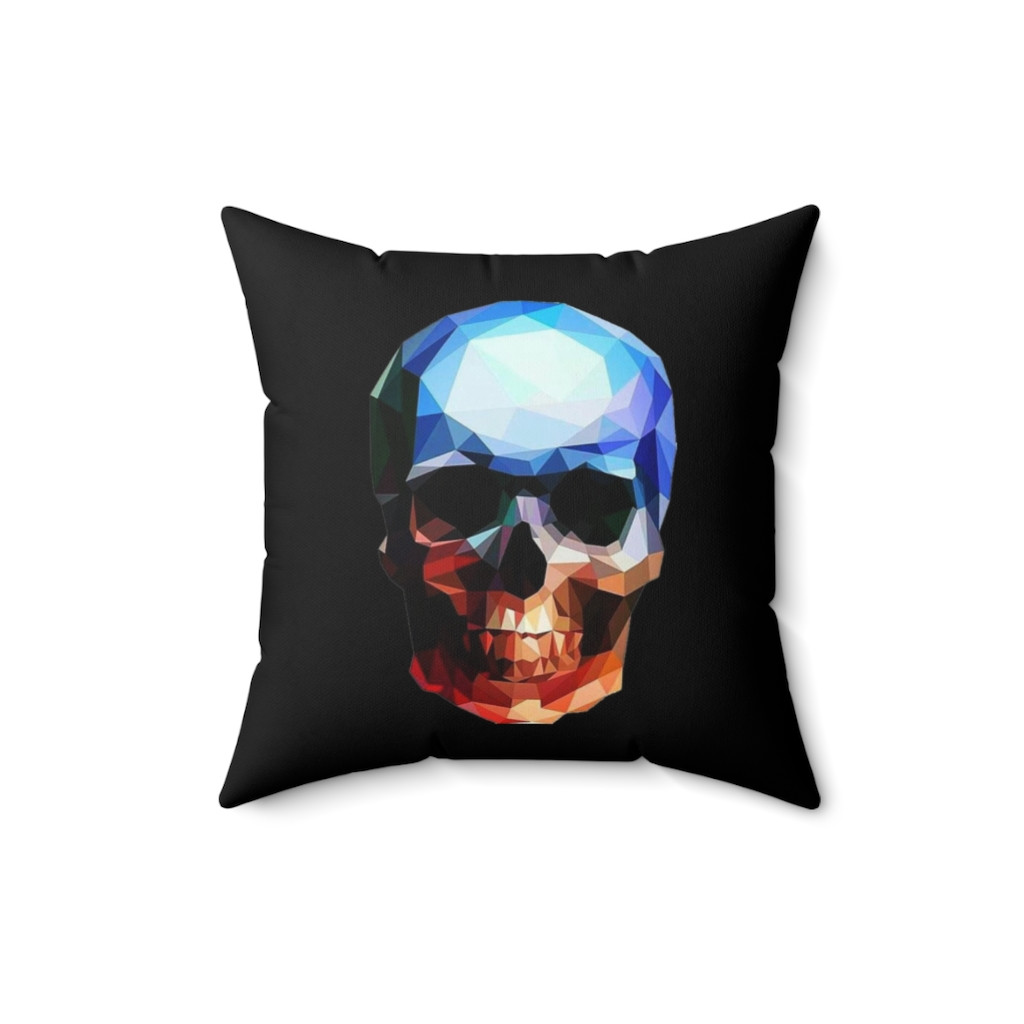 SKULL Pillow Spun Polyester Square Pillow gift