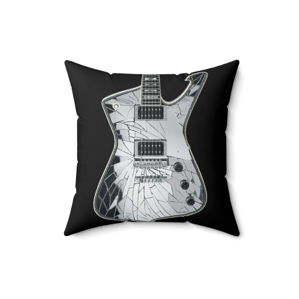 KISS Paul Stanley Ibanez PS-10 Mirror Iceman  Pillow Spun Polyester Square