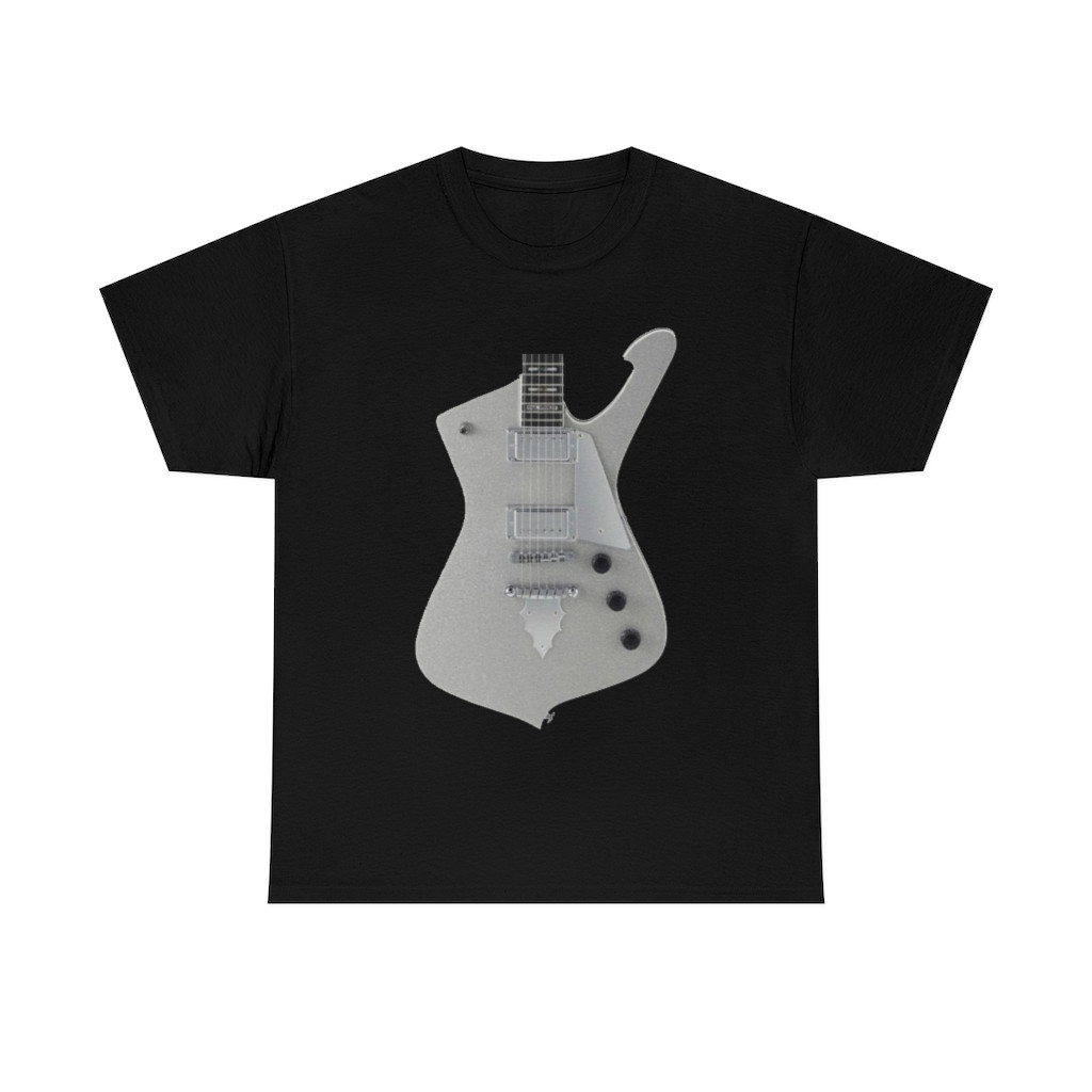 KISS Paul Stanley Silver Glitter Iceman Guitar Men's Short Sleeve T Shirt
